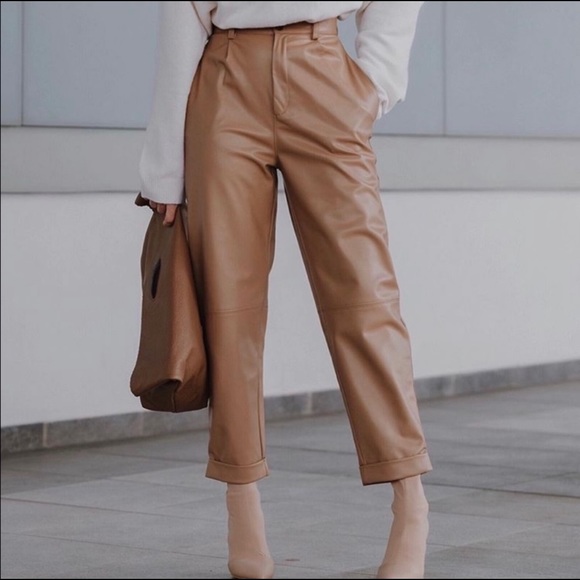 Zara Faux Leather Trousers 